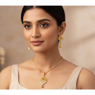 Gold Plated Diamond & Ruby Designer Jewellery Set! ⨠ā