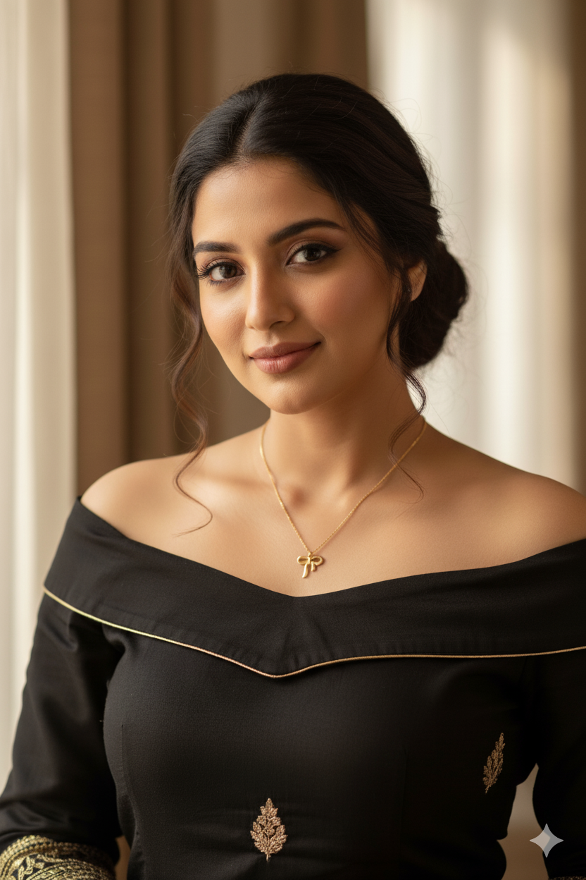 Elegant Pearl Bow Pendant Necklace – Gold-Plated Chain