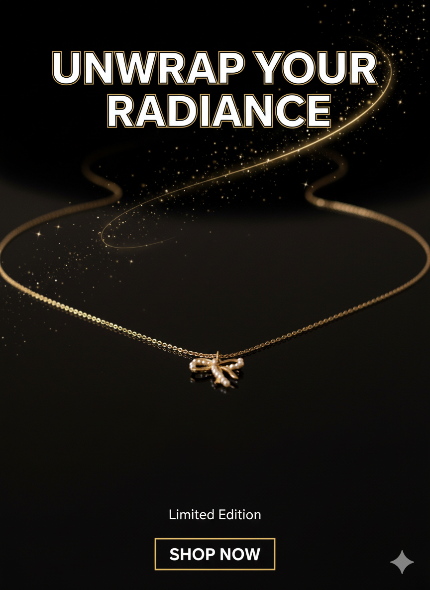 Elegant Pearl Bow Pendant Necklace – Gold-Plated Chain - Image 4