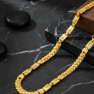 Premium 22K Gold-Plated Designer Chain for Men ā Heavy-Look