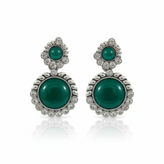 Combo - Blue Stone Antique & Yellow Meenakari Pearl Earrings Copy