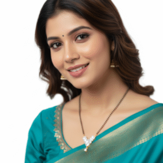 Elegant Gold-Plated Mangalsutra with Sparkling CZ Stones for Women | Daily Wear Modern Mangalsutra | Designer Black Beads Chain Necklace