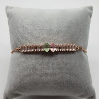 Elegant Crystal Stone Bracelet – Premium Rose Gold Finish | Women’s Fashion Jewelry