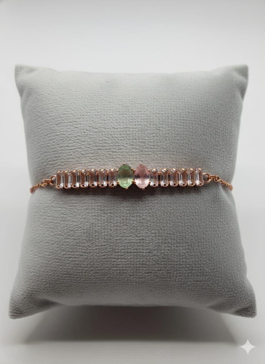 Elegant Crystal Stone Bracelet – Premium Rose Gold Finish | Women’s Fashion Jewelry - Image 2