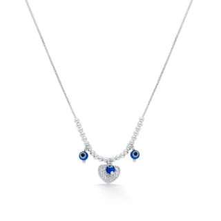 ✨ Elegant Silver Heart Charm 925 Silver Chain Necklace