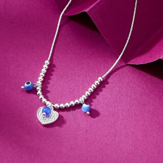 ✨ Elegant Silver Heart Charm 925 Silver Chain Necklace