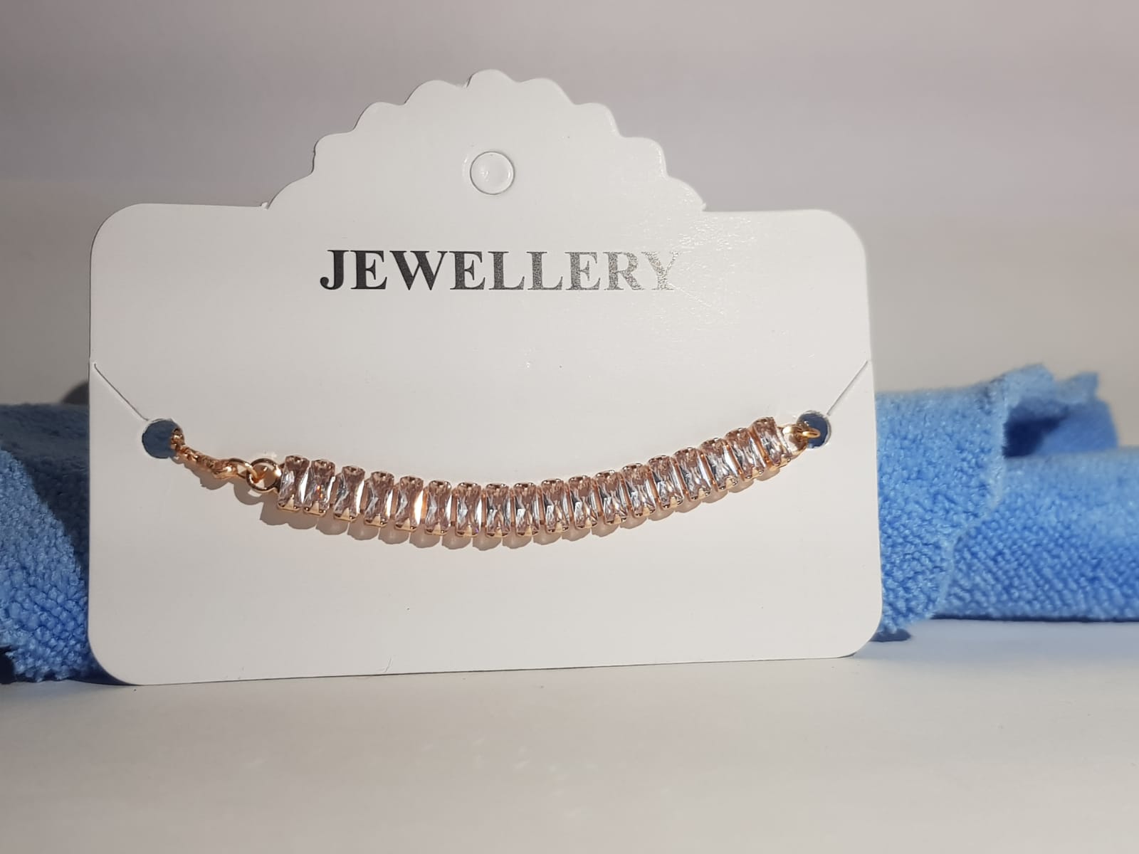✨ Elegant Rose Gold Crystal Baguette Bracelet – Premium Fashion Jewellery - Image 3