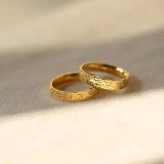 22K Gold-Plated Textured Menās Ring ā Lightweight Daily Wear Band