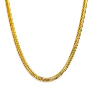 Gold Plated Snake Chain For Her (21.5 Inch)