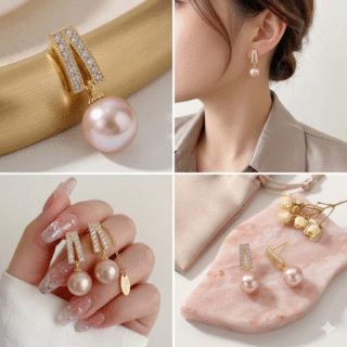 Elegant Gold Plated Pearl Earrings – Stylish Ear Climber Design